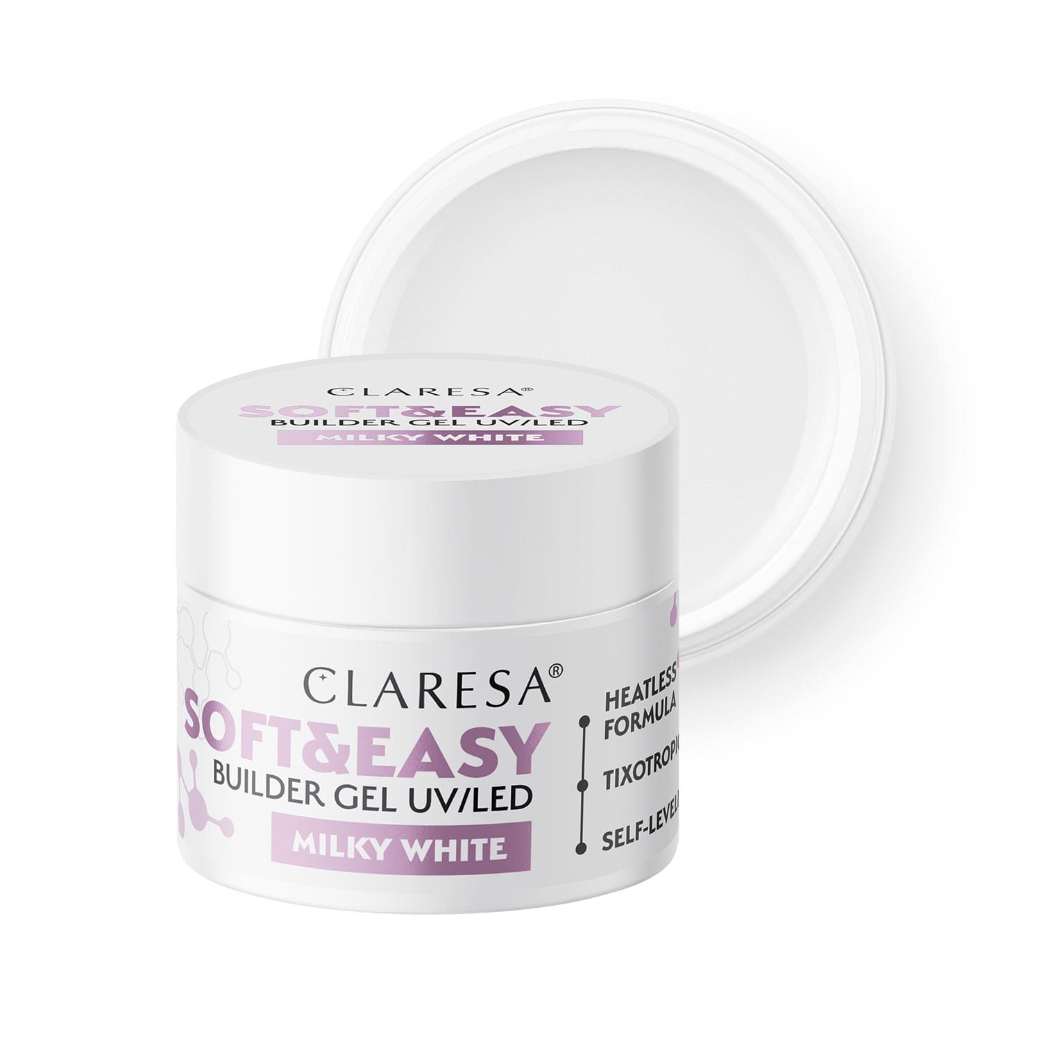CLARESA - Soft&Easy Builder Gel 45ml Milky White