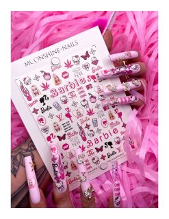 Sliders Barbie Moonshine Nails