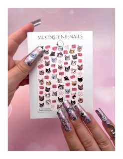 Sliders Crazy Cats Moonshine Nails