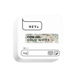 HEY LOVE - COIN GEL - GOLD WHITE - 5gr