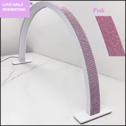 Alternative view of Lampada Grande ad Arco Swarovski Pink