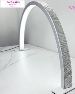 Lampada ad arco grande swarovski white